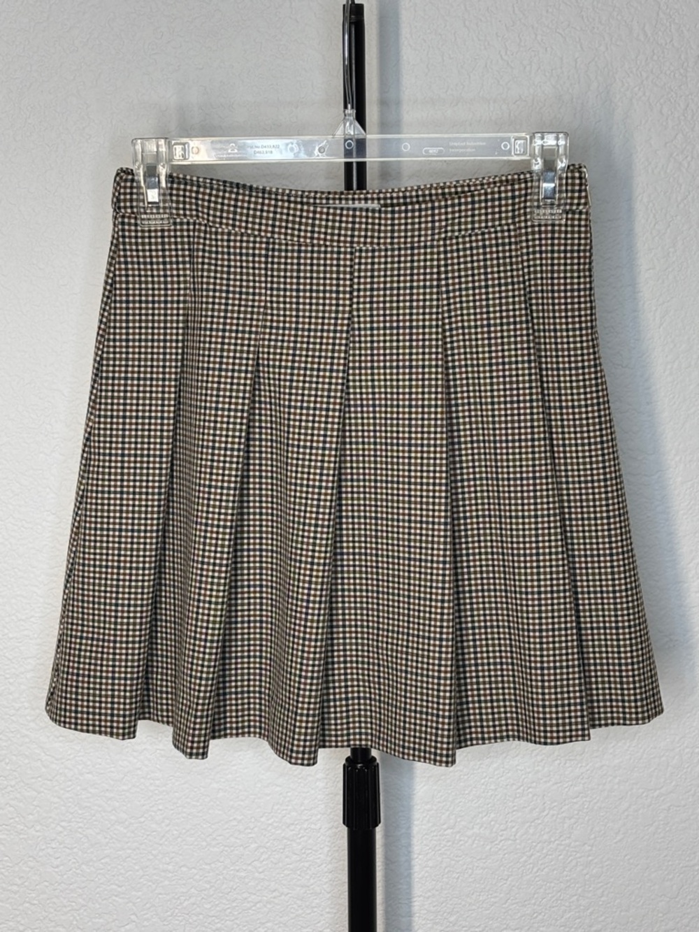 Zara Pleated Skirt Plaid Side-Zip Size 13-14 - Picture 2 of 9